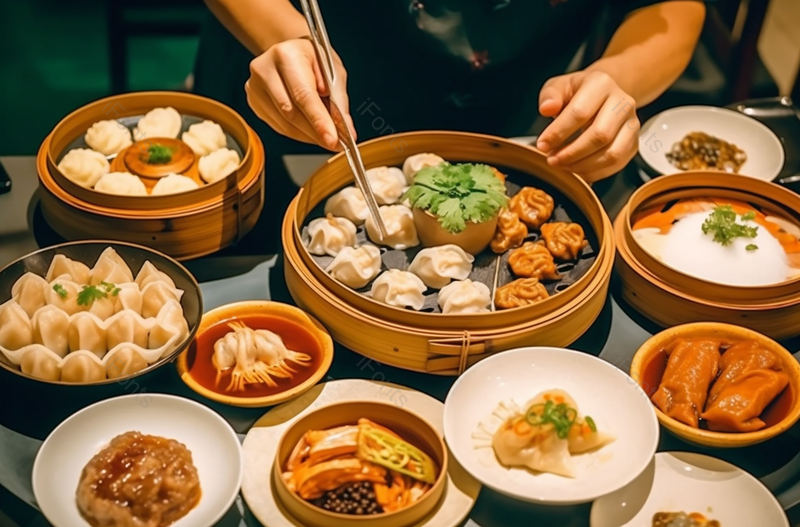 广州特色小吃茶点蒸笼虾饺,高清,摄影图,摄影图片,图片大全,摄影图免费下载